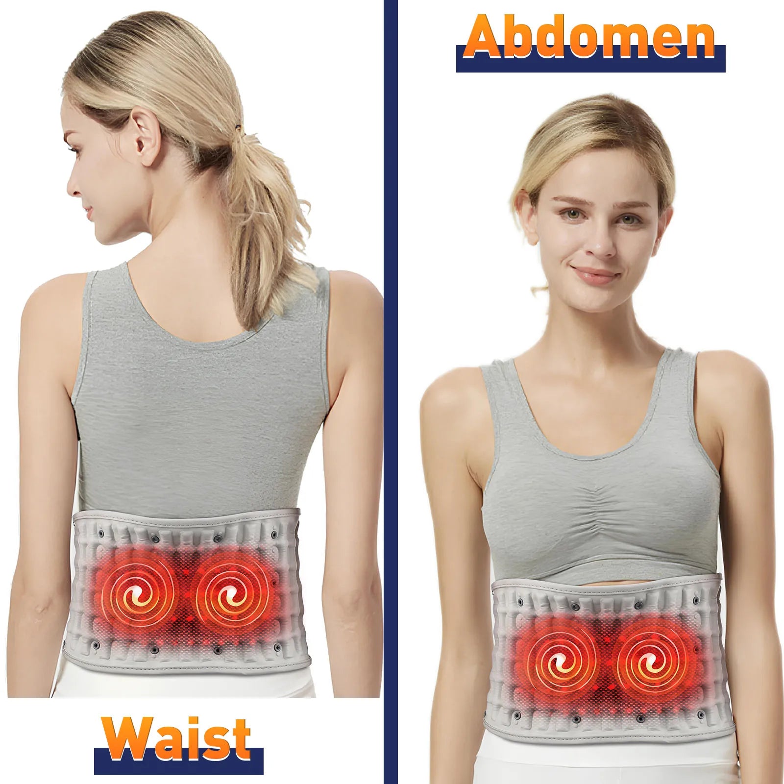 Heating Waist Massager Belts Vibration Inflatable Heated Pads Back Protector Waist Massage Relax Warmer